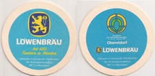 Löwenbräu, München - alter Bierdeckel "Nordische Ski WM Oberstdorf 1987"
