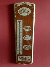 Harley Davidson Vintage Metall Emaille Wand Thermometer Höhe 61cm