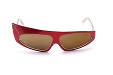 Vintage Sonnenbrille Alain Mikli 1984 Rot Design Strass Gold Spiegel 80er K13