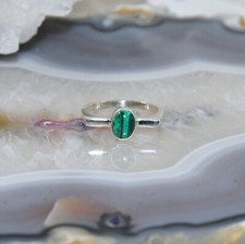 Malachit Ring, 925er Silber