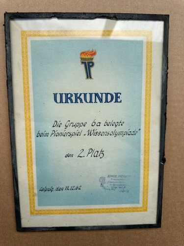 Alte urkunde jungpioniere - alte,