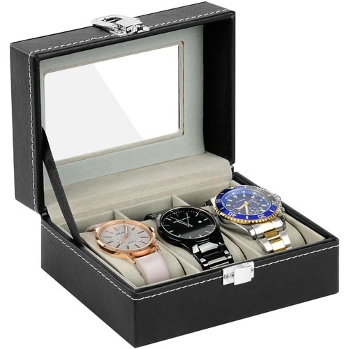 Uhrenbox mit glasdeckel - mit,