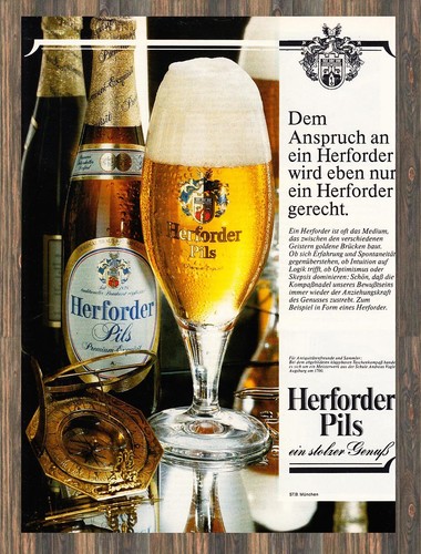 Herforder pils reklame - -,