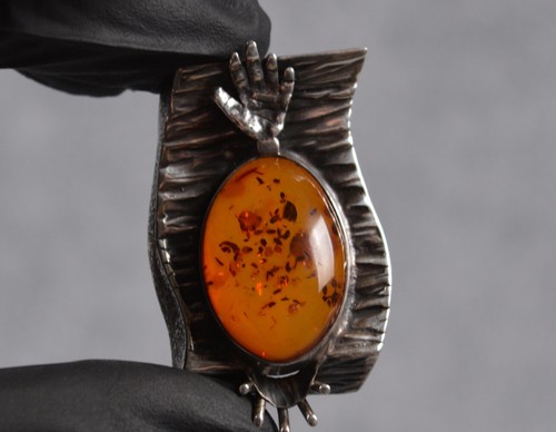 Vintage silber brosche - silber,