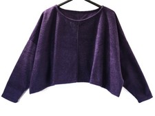 BORIS INDUSTRIES kastig weites Fleece Shirt Überwurf 46-48-50-52 Lagenlook lila