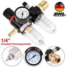 1/4" Druckminderer Druckluftregler mit Filter Wasserabscheider Wartungseinheit