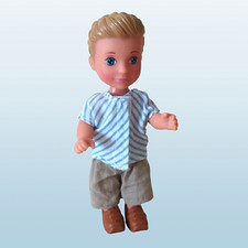 Simba | Anziehpuppe - kleiner Junge | Hemd, Hose, Schuhe | Gummi | Höhe = 12cm!