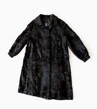 Breitschwanz Persianer Mantel SWAKARA schwarz Pelzmantel 42/44 VINTAGE FUR COAT