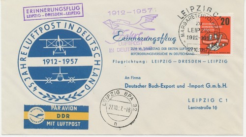 Ddr 1957 jahre luftpost - ddr,