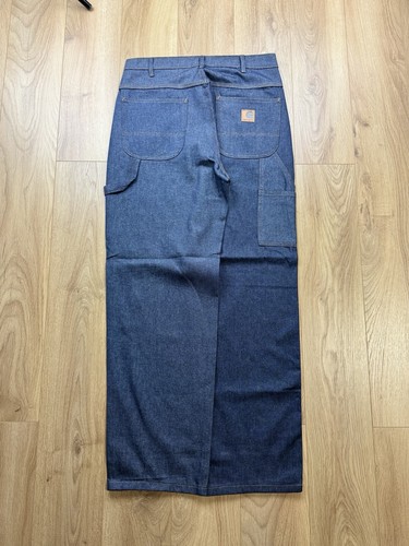 Navy leather logo - navy, carhartt