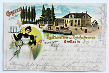 GROTTAU, Restauration zur Reichsgrenze / Gasthaus Friedrich Kemlein - LITHO 1899