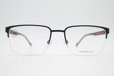 Brille TITANFLEX 820883 Schwarz Violett Halbrand Brillengestell eyeglasses Neu