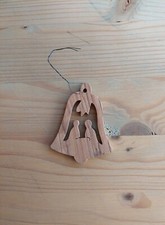 Glocke mit Krippe aus Olivenholz Baumschmuck Christbaumschmuck Weihnachtsbaum
