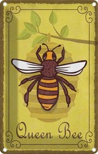 Blechschild 30x20 cm Queen Bee