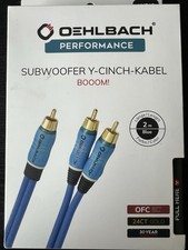 Oehlbach SUBWOOFER Y-CINCH KABEL BOOOM 2m Blau