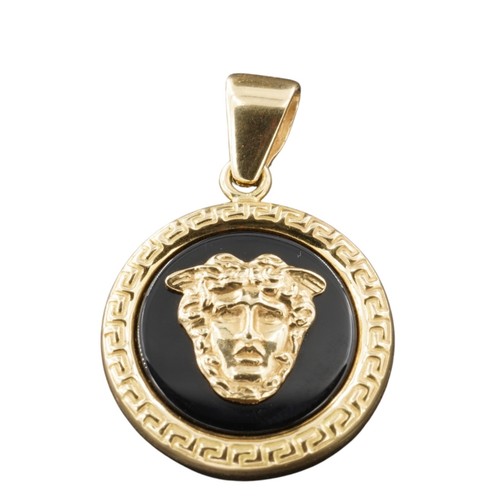 Gelbgold anhänger mit medusen - anhänger,