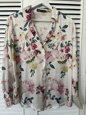 ZARA Damen Bedruckte Bluse