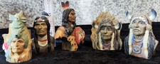 Indianer Büste Kopf Deko Figur Geschenk Winnetou Manitu Kanu Setzkasten Vitrine