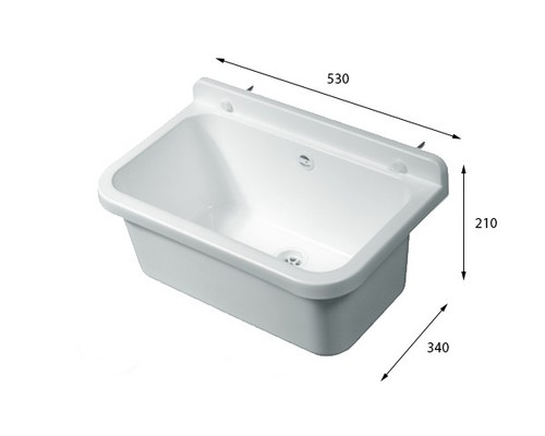 Ausgussbecken 55cm waschbecken - 55cm,