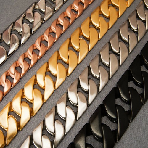 Panzerarmband edelstahl silber - edelstahl,
