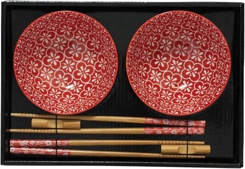 Porzellan schalen set rot - set, 1