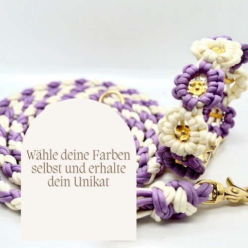 Set hundeleine blumen - +,
