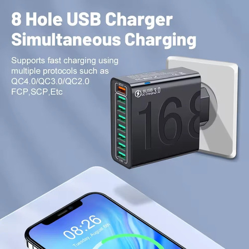 150w usb ladegerät 8in1 - ladegerät,