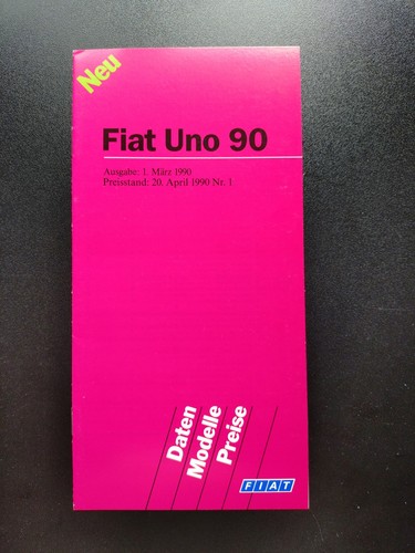 Fiat uno preisliste 1990 - fiat, 03.1990