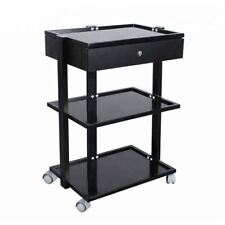 Glas Salonwagen Beauty Hair Spa Produkt Vitrine 1 Schublade schwarz