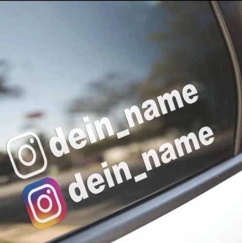 Instagram name aufkleber - 4x,