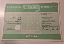 Ekatit Riedinger Verwaltungs-Aktiengesellschaft 1982 1000 DM