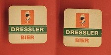 Dressler Bier rote Schrift Brauerei Bierdeckel Bier