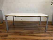 VS Schreibtisch 160x80 höhenverstellbar weiß Schiebeplatte