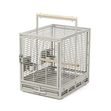 TransportKäfig Travelcage VogelKäfig Evo hellgrau Montana Cages ca. 47x38x46 cm