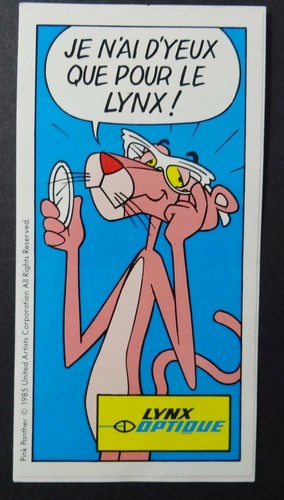 Werbe aufkleber lynx - lynx, optique