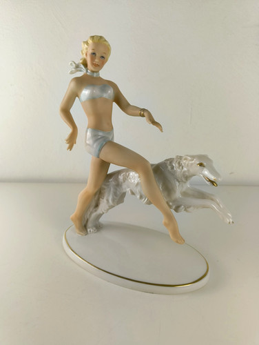 Porzellan figur barsoi - figur,