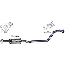 ERNST 695244 Mittelschalldämpfer Schalldämpfer