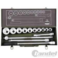 PROXXON STECKSCHLÜSSEL SATZ groß 3/4" (19mm) 15-tlg. KNARRENKASTEN Nüsse Ratsche