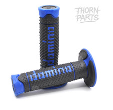 Domino Griffe Lenkergriffe Motorrad Griffgummis Blau 22/24mm UNIVERSAL