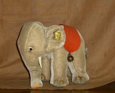 Steiff Elefant-Knopf, Fahne, Brustschild-20cm lang, 16cm hoch-guter Zustand