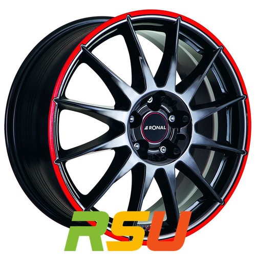 Ronal r54 jetblack - jetblack-red, rim