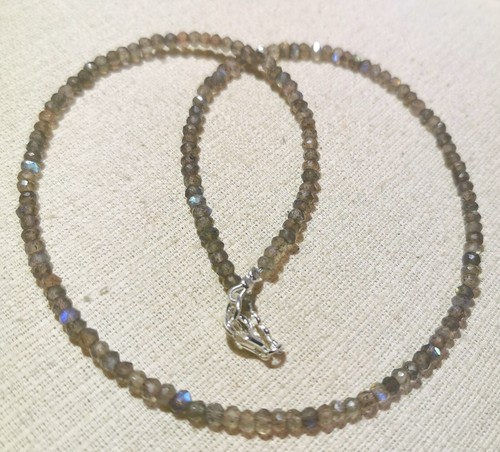 Facettierte labradorit kette - facettierte,