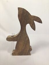 Holz Osterhase mit Blumenvase Osterdeko 23 cm.