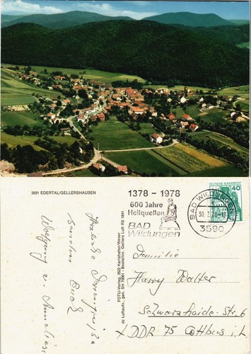Ansichtskarte gellershausen - ansichtskarte,