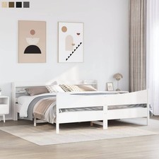 Massivholzbett mit Kopfteil