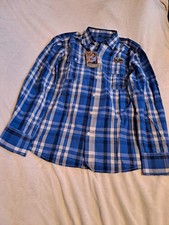 Blau Kariertes Herrenhemd