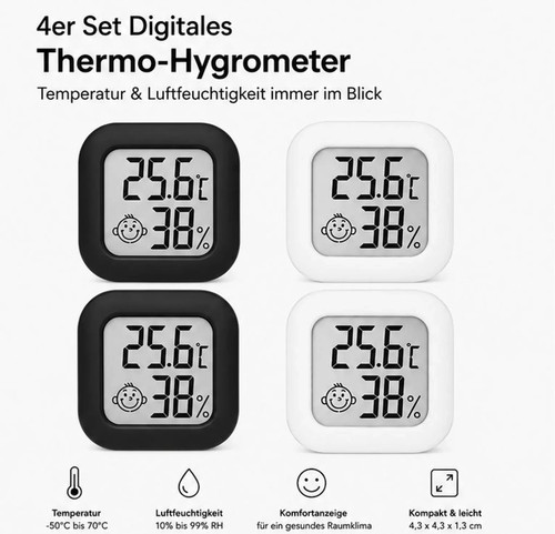Digital thermo hygrometer - digital,