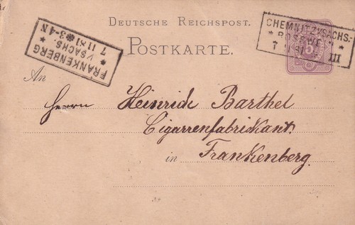 Bahnpost chemnitz i sachs - bahnpost,, i.sachs