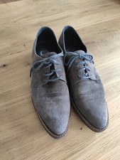 Donna Carolina Schnürschuhe Halbschuhe Veloursleder grau Gr. 38,5 Top Zustand 