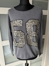 Kurt Kölln Pullover, grau, Pailletten, Gr. 2 